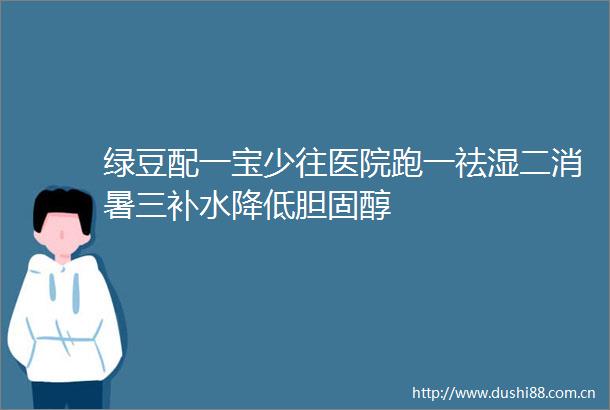 绿豆配一宝少往医院跑一祛湿二消暑三补水降低胆固醇