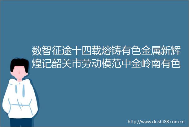 数智征途十四载熔铸有色金属新辉煌记韶关市劳动模范中金岭南有色金属股份有限公司丹霞冶炼厂智能化管理高级主管罗平