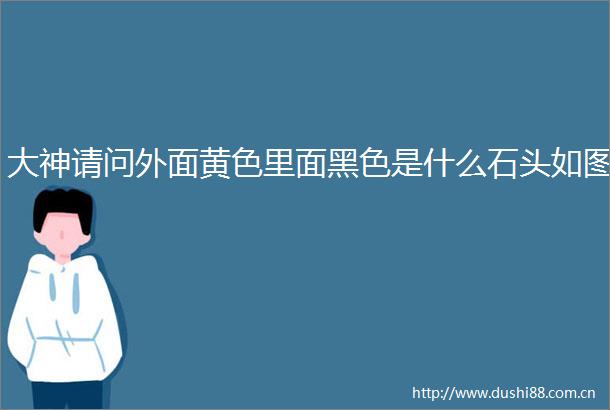 大神请问外面黄色里面黑色是什么石头如图