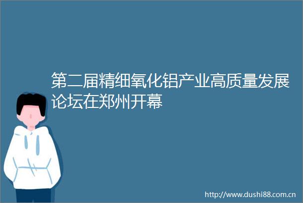 第二届精细氧化铝产业高质量发展论坛在郑州开幕