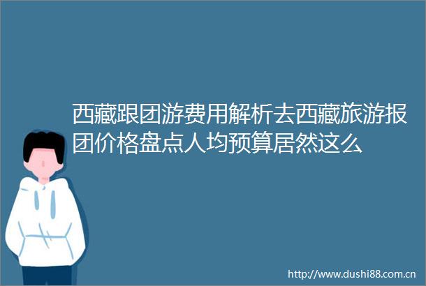 西藏跟团游费用解析去西藏旅游报团价格盘点人均预算居然这么