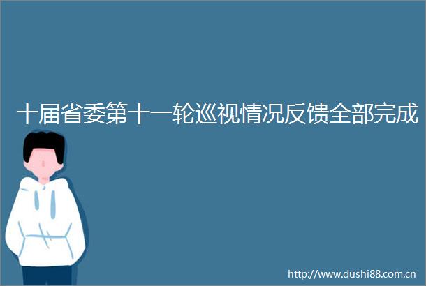 十届省委第十一轮巡视情况反馈全部完成