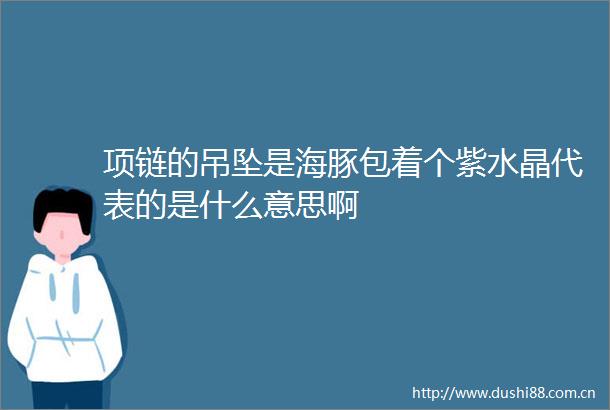 项链的吊坠是海豚包着个紫水晶代表的是什么意思啊