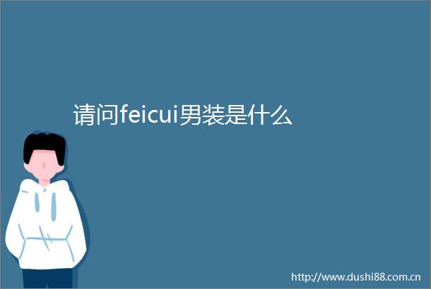 请问feicui男装是什么