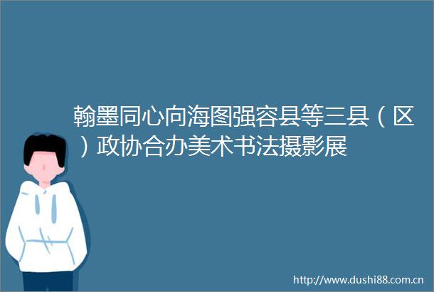 翰墨同心向海图强容县等三县（区）政协合办美术书法摄影展