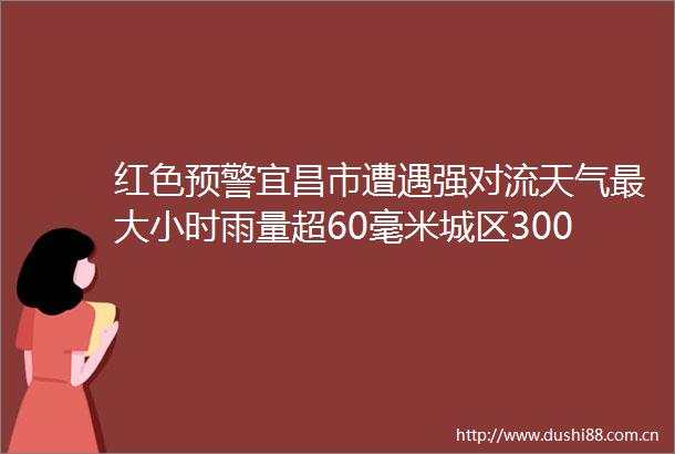 红色预警宜昌市遭遇强对流天气最大小时雨量超60毫米城区300队员紧急清淤保畅通