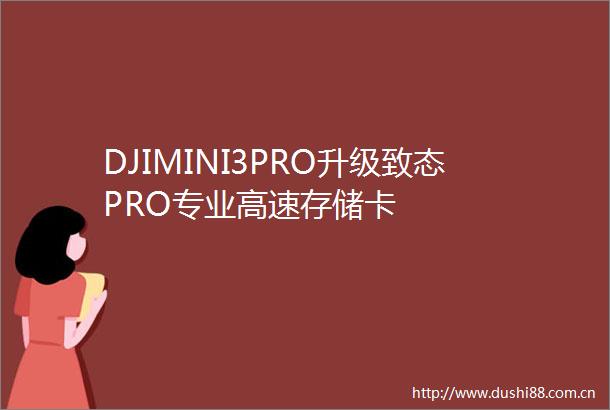 DJIMINI3PRO升级致态PRO专业高速存储卡