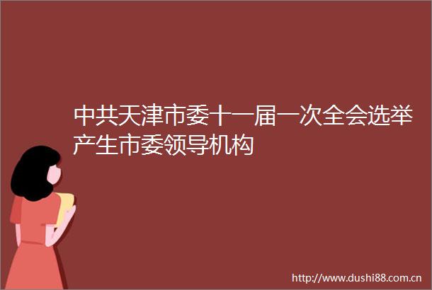 天津市委十一届一次全会选举产生市委机构