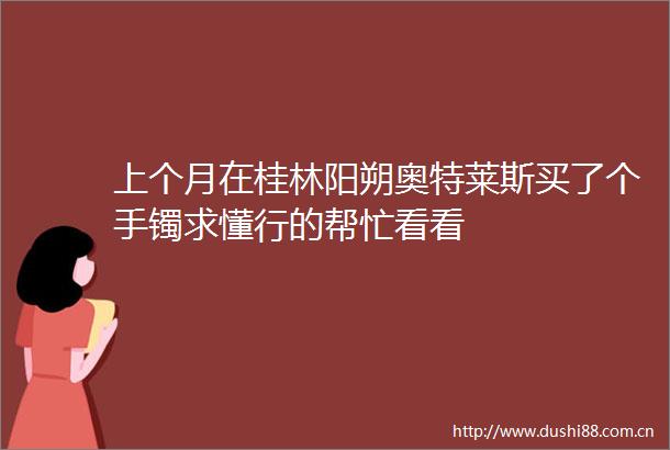 上个月在桂林阳朔奥特莱斯买了个手镯求懂行的帮忙看看