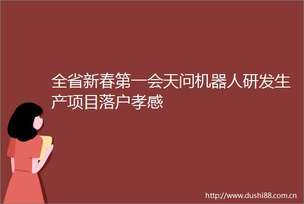 全省新春第一会天问机器人研发生产项目落户孝感