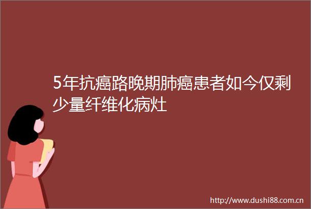 5年抗癌路晚期肺癌患者如今仅剩少量纤维化病灶