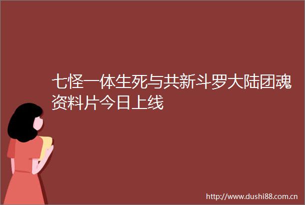 七怪一体生死与共新斗罗大陆团魂资料片今日上线