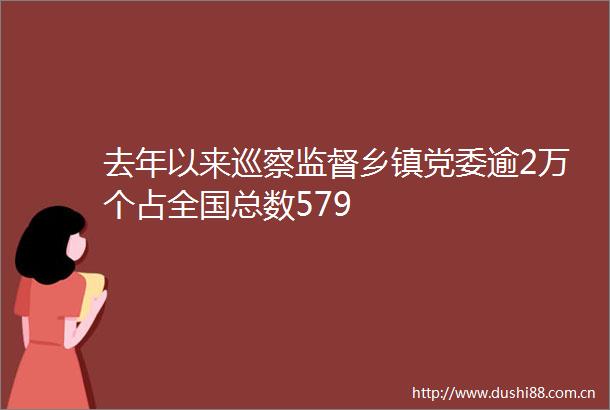 去年以来巡察监督乡镇党委逾2万个占全国总数579