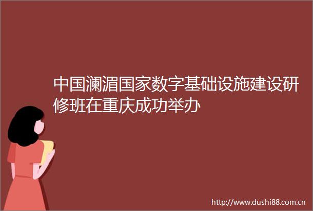 澜湄数字基础设施建设研修班在重庆成功举办