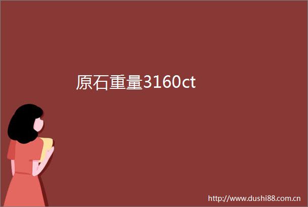 原石重量3160ct