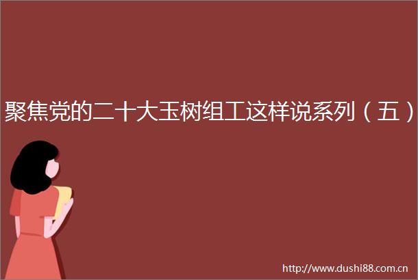 聚焦党的二十大玉树组工这样说系列（五）