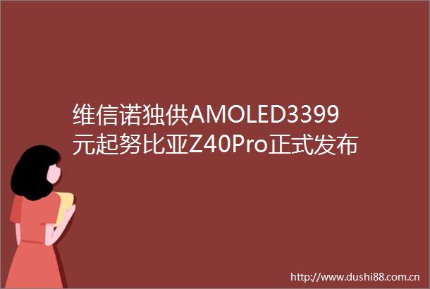 维信诺独供AMOLED3399元起努比亚Z40Pro正式发布725°黄金曲率