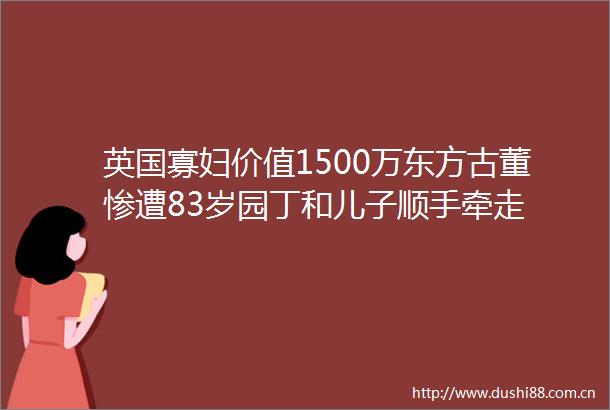 英国寡妇价值1500万东方古董惨遭83岁园丁和儿子顺手牵走