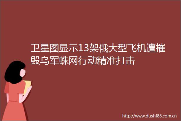 卫星图显示13架俄大型飞机遭摧毁乌军蛛网行动精准打击