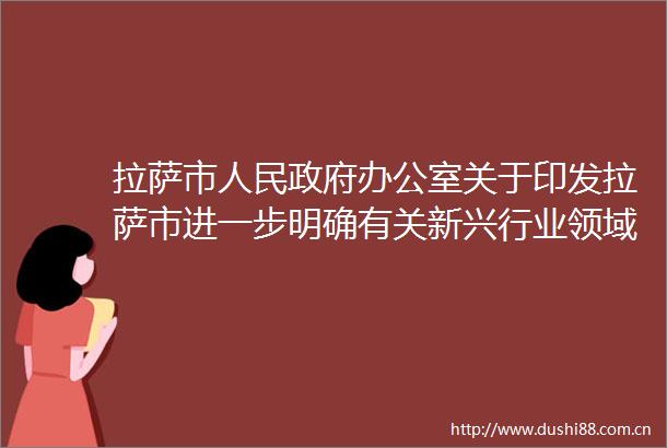 拉萨市办公室关于印发拉萨市进一步明确有关新兴行业领域安全生产监管职责的分工的通知