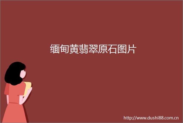 缅甸黄翡翠原石图片
