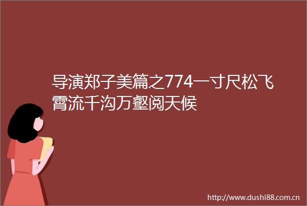 导演郑子美篇之774一寸尺松飞霄流千沟万壑阅天候