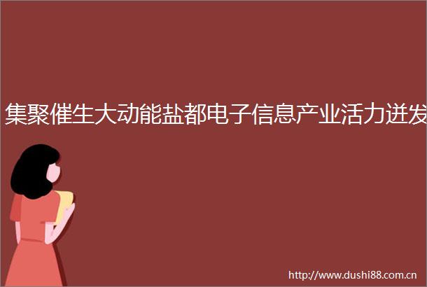 集聚催生大动能盐都电子信息产业活力迸发