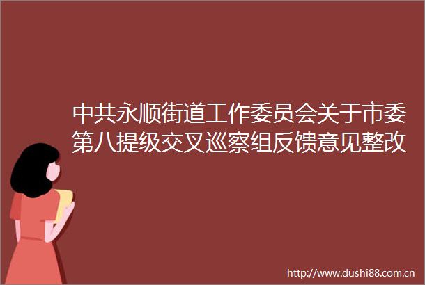 永顺街道工作委员会关于市委第八提级交叉巡察组反馈意见整改进展情况的通报