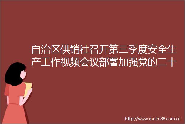 自治区供销社召开第三季度安全生产工作视频会议部署加强党的二十届三中全会期间安全防范等重点工作