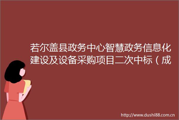 若尔盖县政务中心智慧政务信息化建设及设备采购项目二次中标（成交）结果公告