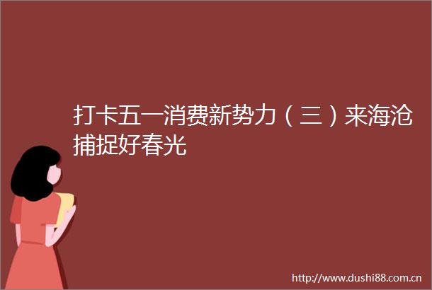 打卡五一消费新势力（三）来海沧捕捉好春光