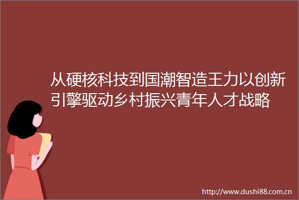 从硬核科技到国潮智造王力以创新引擎驱动乡村振兴青年人才战略