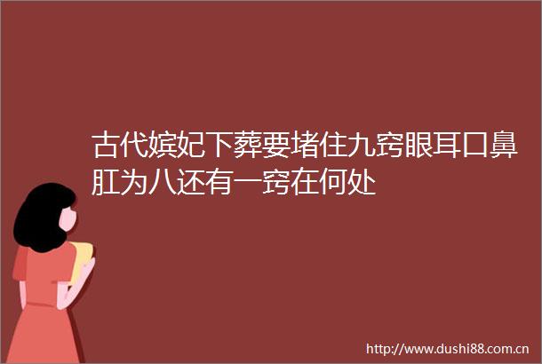 古代嫔妃下葬要堵住九窍眼耳口鼻肛为八还有一窍在何处