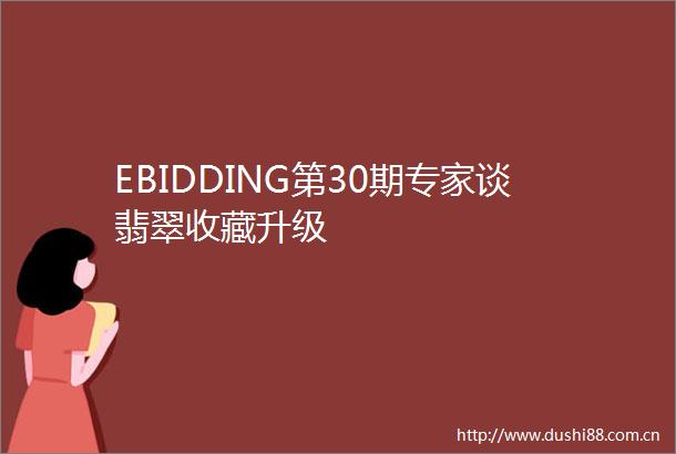EBIDDING第30期专家谈翡翠收藏升级