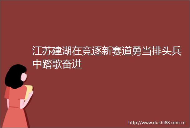 江苏建湖在竞逐新赛道勇当排头兵中踏歌奋进
