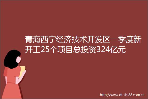 青海西宁经济技术开发区一季度新开工25个项目总投资324亿元