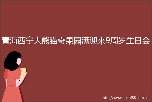 青海西宁大熊猫奇果园满迎来9周岁生日会