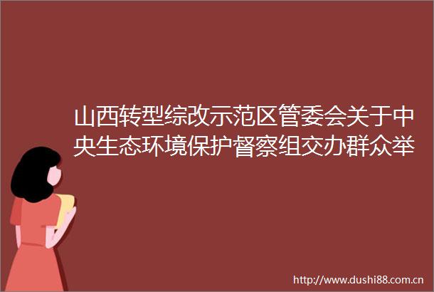 山西转型综改示范区管委会关于中央生态环境保护督察组交办群众件调查处理的报告