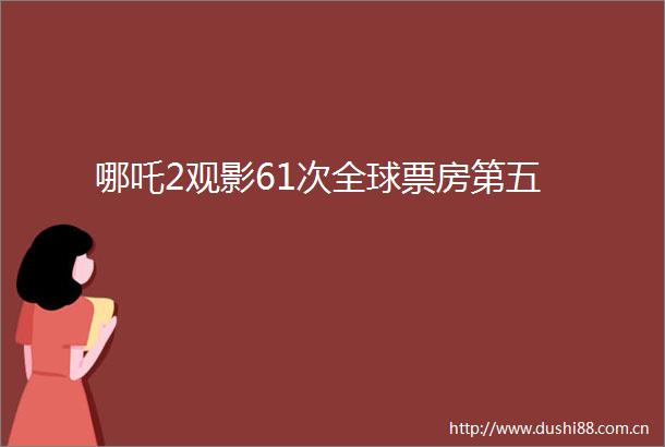 哪吒2观影61次全球票房第五