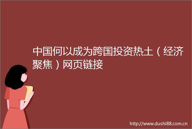 何以成为跨国投资热土（经济聚焦）网页链接