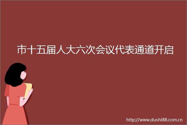 市十五届人大六次会议代表通道开启