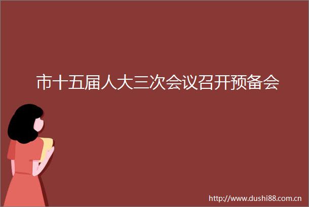 市十五届人大三次会议召开预备会
