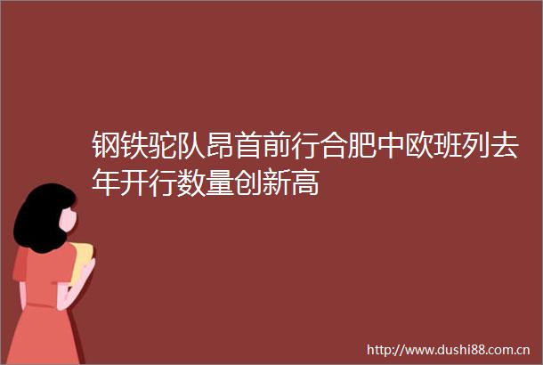 钢铁驼队昂首前行合肥中欧班列去年开行数量创新高