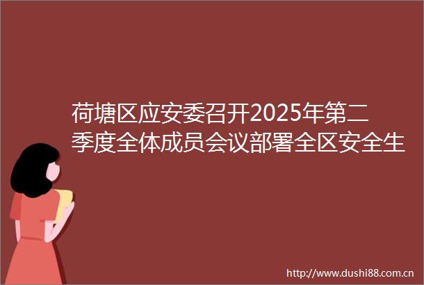 荷塘区应安委召开2025年第二季度全体成员会议部署全区安全生产工作