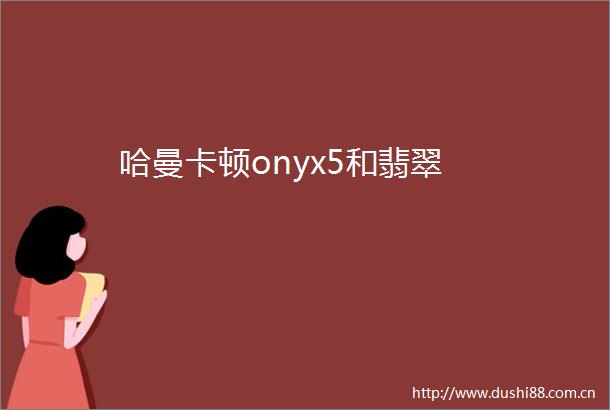 哈曼卡顿onyx5和翡翠