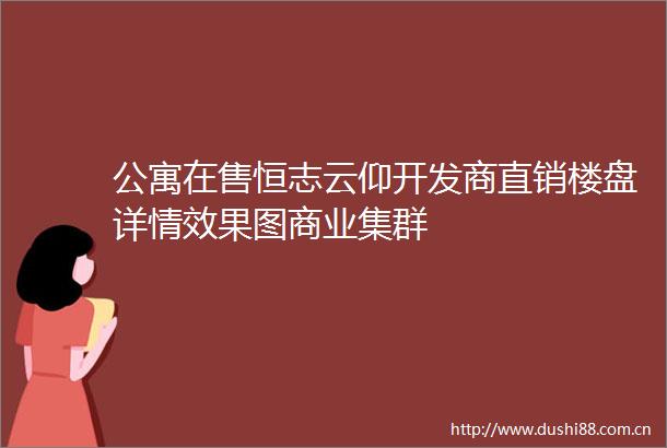 公寓在售恒志云仰开发商直销楼盘详情效果图商业集群