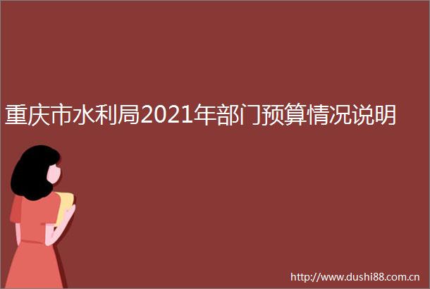 重庆市水利局2021年部门预算情况说明