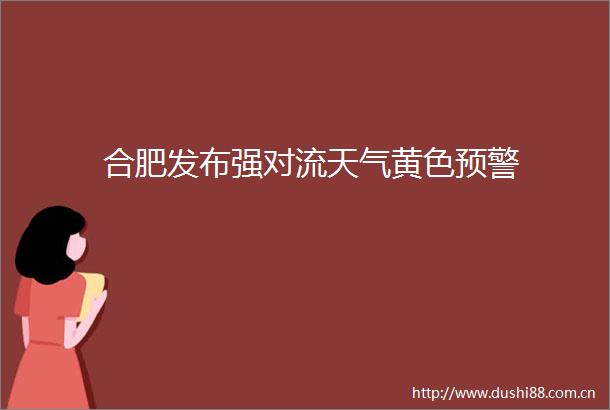 合肥发布强对流天气黄色预警