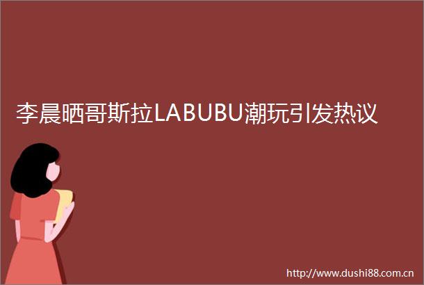 李晨晒哥斯拉LABUBU潮玩引发热议