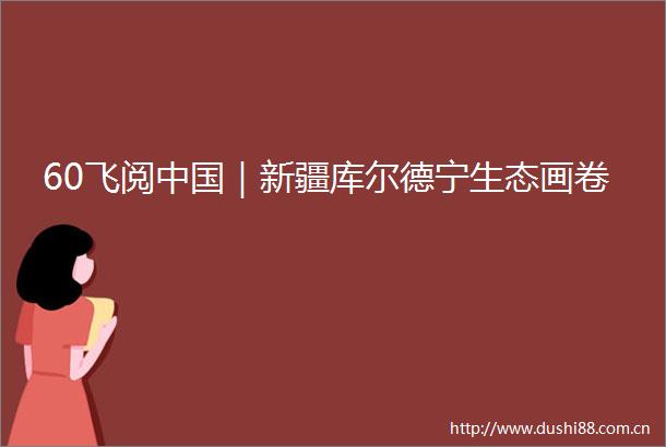 60飞阅｜新疆库尔德宁生态画卷